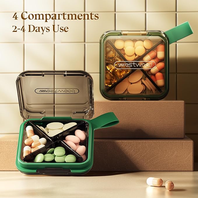 1 Pack Purple Pill Organizer - Image 5