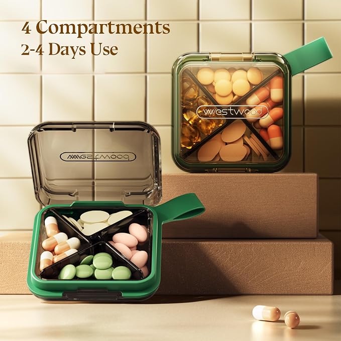 1 Pack Grey Pill Organizer - Image 5