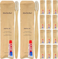 Bamboo Toothbrushes Kit Bulk, Disposable Toothbrushes by DincherBel