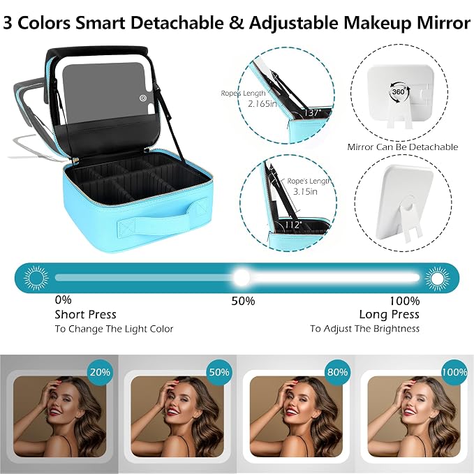 MOMIRA Travel Makeup Bag Cosmetic Bag - Image 5