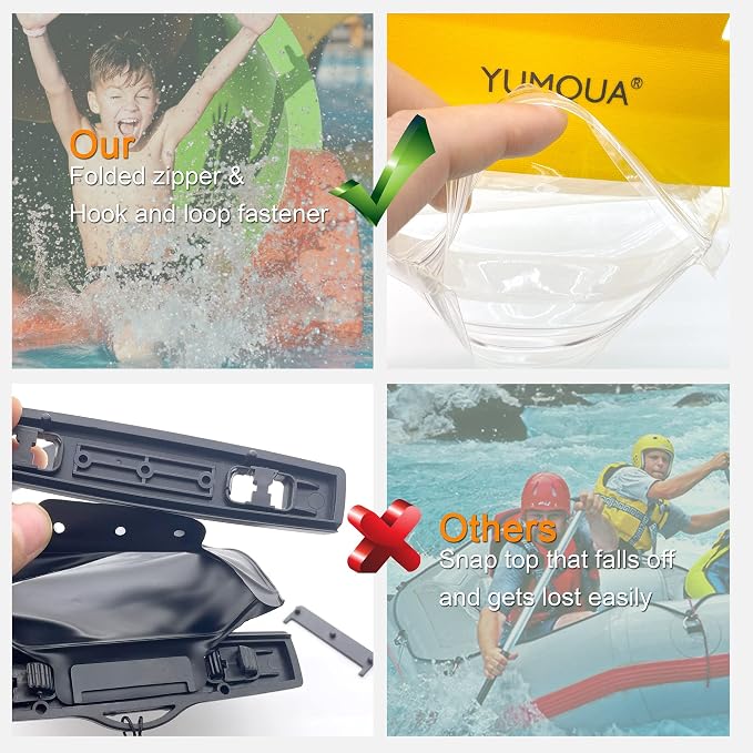 Large Waterproof Phone Pouch 2 Pack, IPX8 Waterproof Cell Phone Case Dry Bag - Image 6