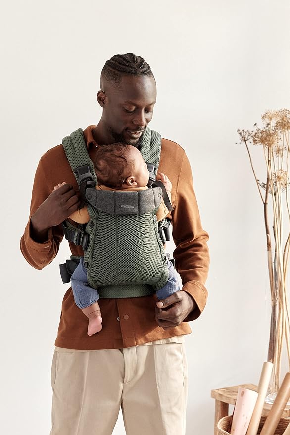 BabyBjörn Baby Carrier Harmony, Dark Green, 3D Mesh | 3-in-1 Ergonomic Baby - Image 3