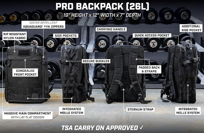 SERIOUS STEEL FITNESS Gym Bag, Rip-Resistant Fabric, Heavy Duty - Image 4