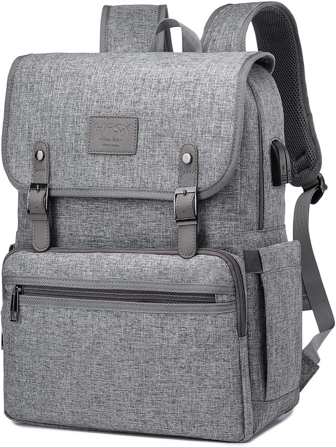 HFSX Laptop Backpack Men Women Vintage Backpack Bookbag College Backpacks by HFSX