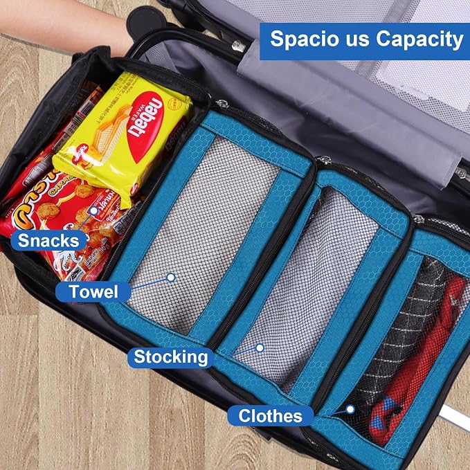 Suitcase Organizer, Travel Luggage Organizer Portable Hanging Travel Shelves - Image 5