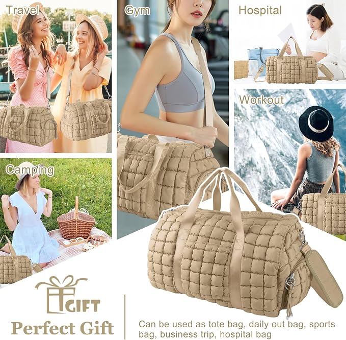 Quilted Travel Duffle Bag Gym Bag - Image 7
