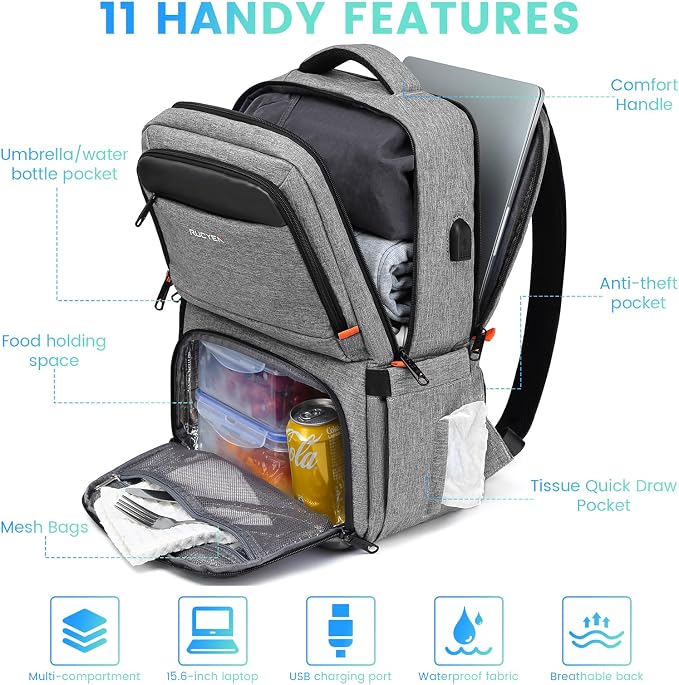 Lunch Backpack, Insulated Cooler Backpack Lunch Box - Image 2