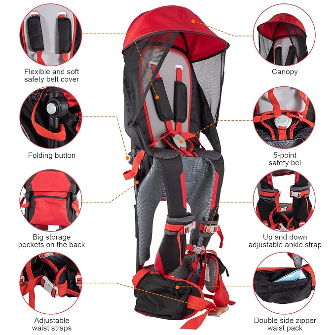 Baby Shoulder Carrier Baby Hiking Backpack Carrier - Image 2