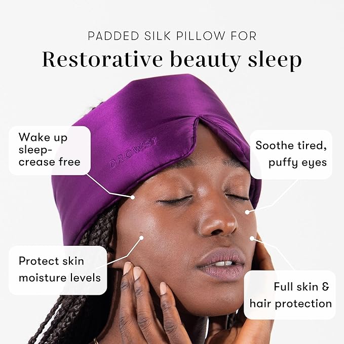 DROWSY Silk Sleep Mask. Face-Hugging, Padded Silk Cocoon - Image 3
