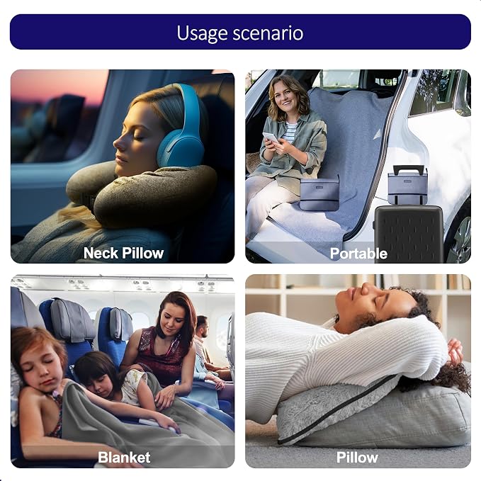 3-in-1 Travel Pillow Blanket Set - Image 5