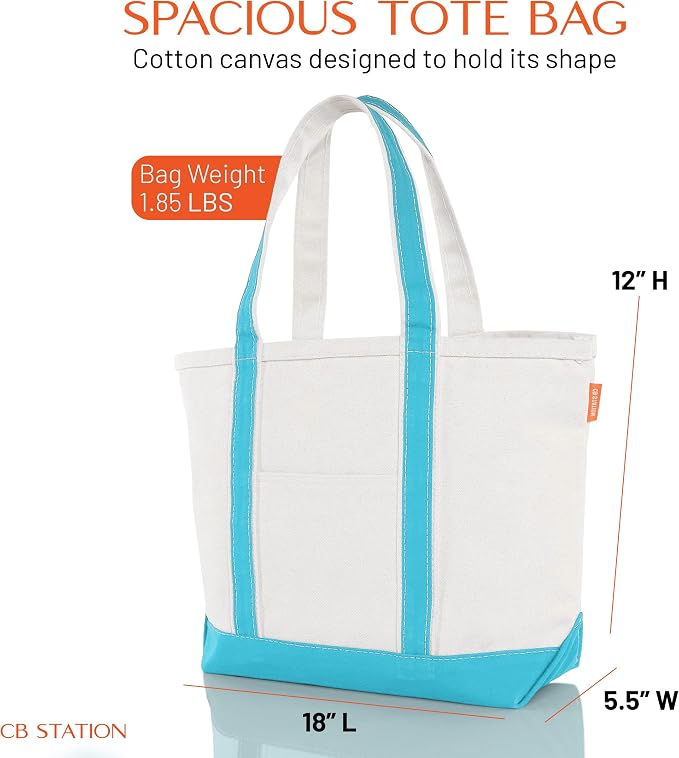 CB STATION Medium Classic Canvas Tote Bag - Image 4