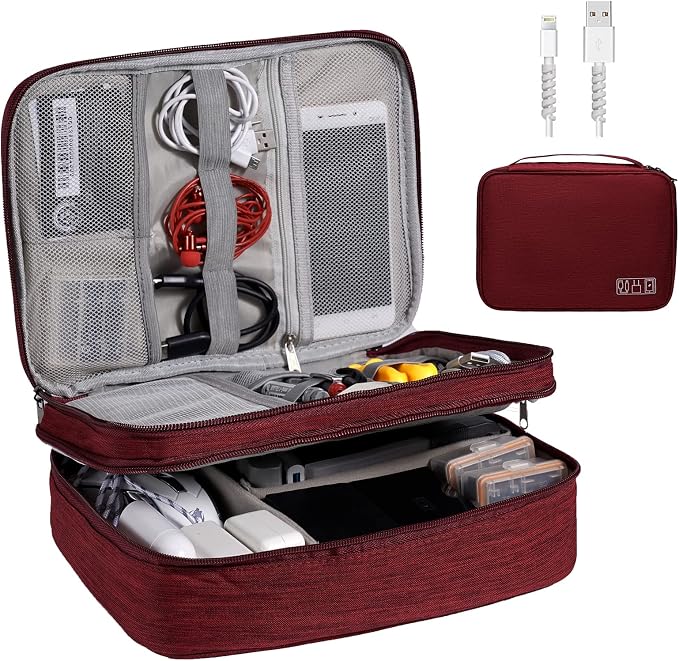 Electronics Organizer, OrgaWise Electronic Accessories Bag Travel Cable by OrgaWise