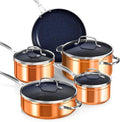 Nuwave Healthy Duralon Blue Ceramic Nonstick Coated 9pc Cookware Set, by NuWave
