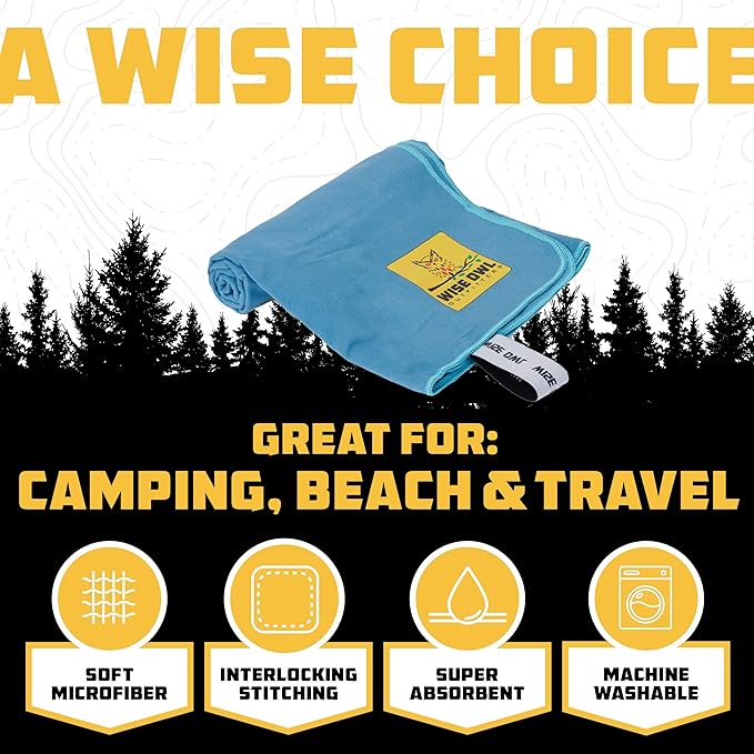 Wise Owl Outfitters Microfiber Camping Towel - Image 2