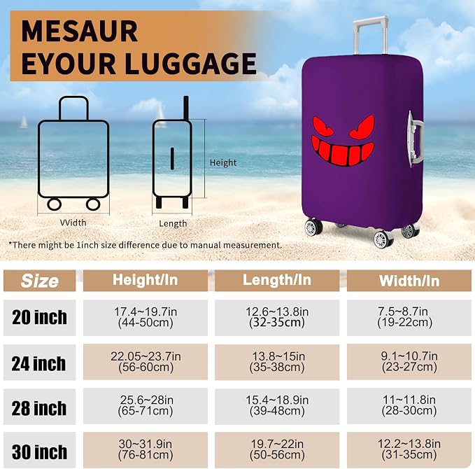 Travel Luggage Cover Thicker Spandex Suitcase Protector Elastic Washable - Image 2