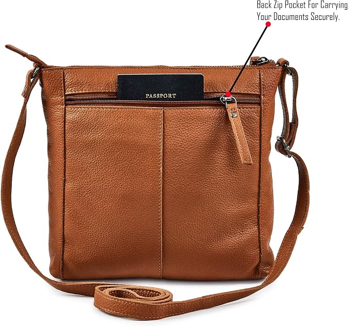 Small Soft Genuine Leather Crossbody Purse Women’s Sling Crossover Shoulder - Image 4