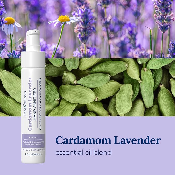 Cardamom Lavender Lotion Hand Sanitizer | Travel Size | Moisturizing Hand - Image 2