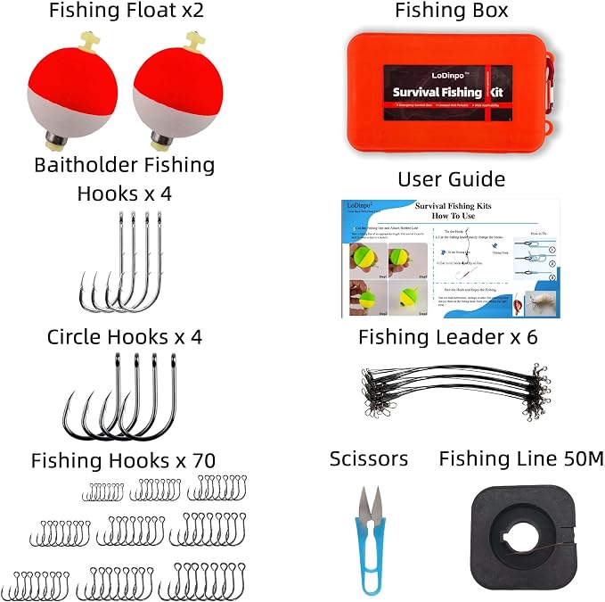 Mini Survival Fishing Kit Small Emergency Fishing TackleBox Pocket Outdoor - Image 6
