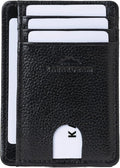 KARAKORAM Vertical Handcrafted Premium Leather Front Pocket Credit Card Holder by KARAKORAM