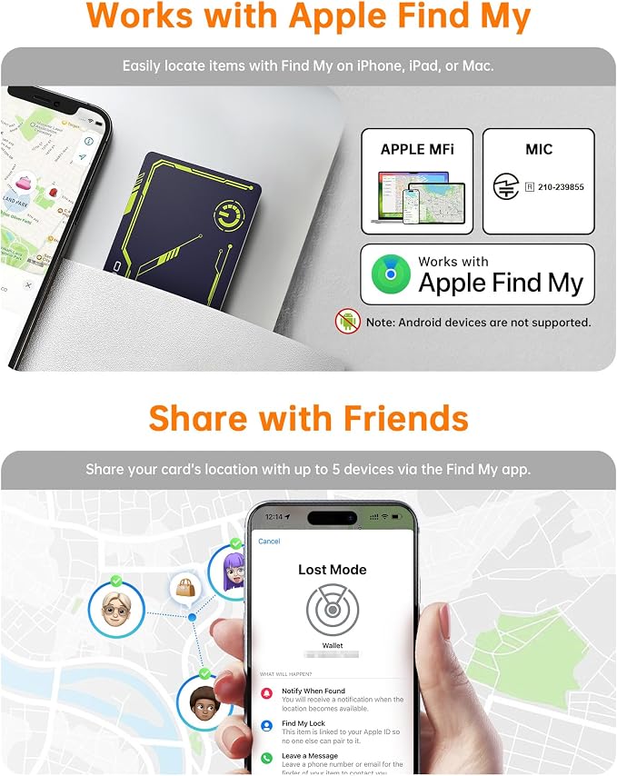 NOVOO Air Locator Tag Wallet Tracker Card - Image 6