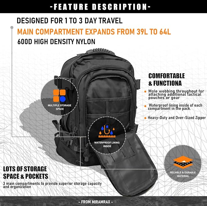 Tactical Backpack Military Backpacks - Image 2