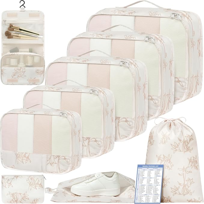BAGAIL 9 Set Packing Cubes Luggage Packing Organizers by BAGAIL