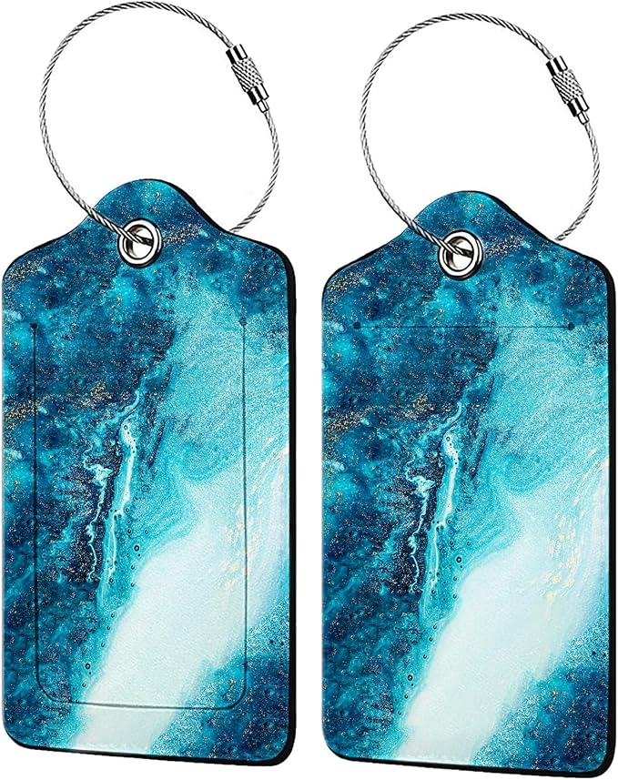 Abstract Ocean Texture Luggage Tags by Unknown