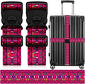 2 Pack Luggage Straps for Suitcases, Adjustable Travel Belt by ZHOMA
