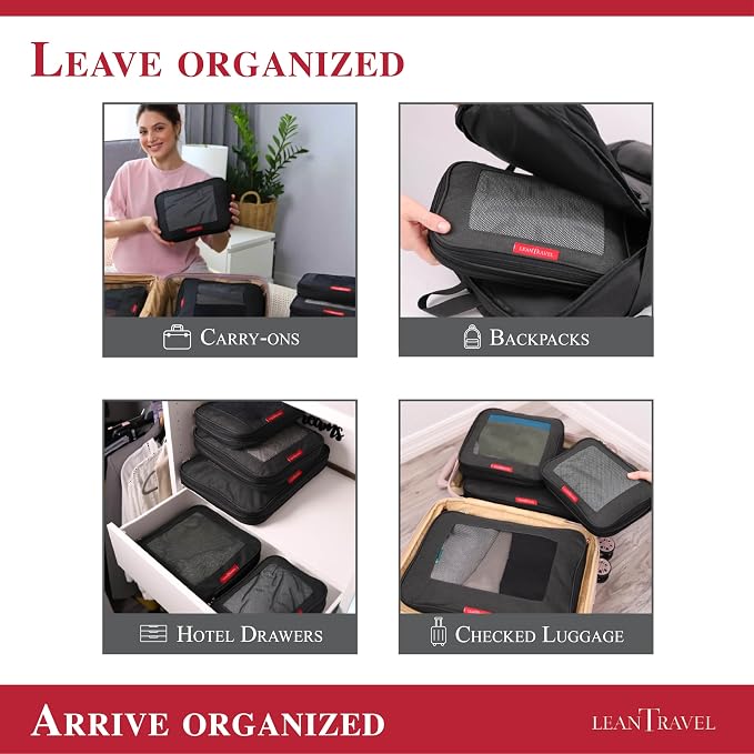 Compression Packing Cubes for Travel Organizers - Image 9