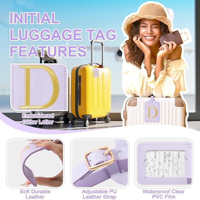 Personalized Initial Luggage Tags - Image 3