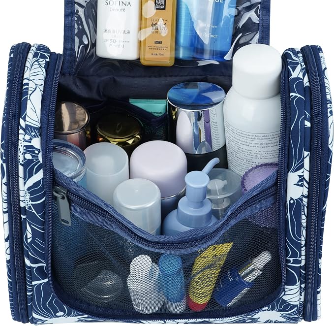 Narwey Hanging Toiletry Bag for Women Travel Makeup Bag Organizer Toiletries - Image 6