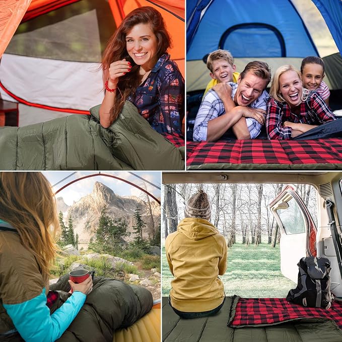 0 Degree Sleeping Bag Cotton Flannel Winter Cold Weather - Image 7