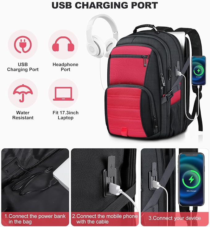 50L Extra Large Backpack, Laptop Backpack, Travel Backpack - Image 2