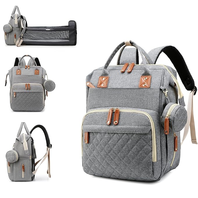 Diaper Bag, Backpack with Changing Station, Waterproof Baby Bag by Awanhe