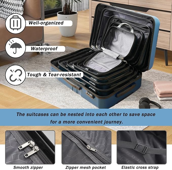 Merax 28 Inch Luggage Hardshell ABS Large Suitcase - Image 7