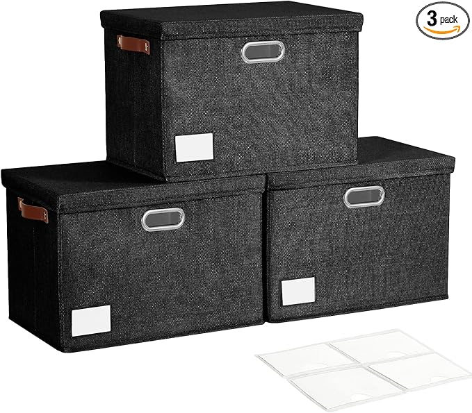17" Large Collapsible Storage Bins by Roobyl