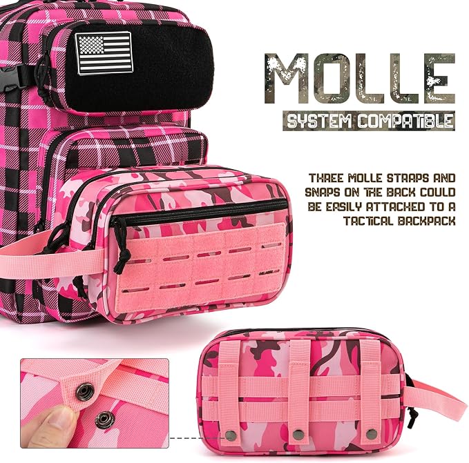 QT&QY Tactical Toiletry Bag For Women Hygiene Bag EDC Military Tool Molle - Image 5