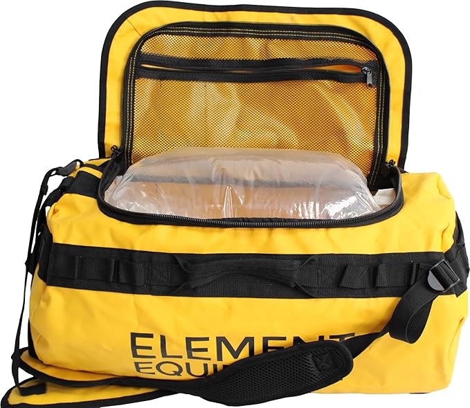 Element Equipment Trailhead Duffel Bag Shoulder Straps Waterproof Yellow Small - Image 3