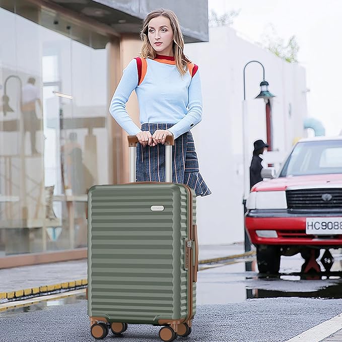 SHOWKOO Carry On Luggage Hardshell Lightweight Luggage Set, Suitcase - Image 2