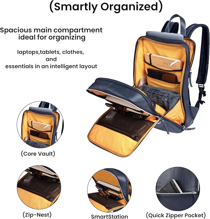 LEATHER VILLAGE Leather Laptop Backpack - Image 5