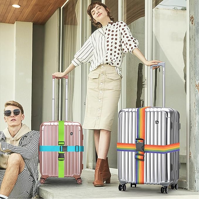 BILIONE 8 Pcs Luggage Straps, TSA Approved Add a Bag Premium Accessory - Image 8