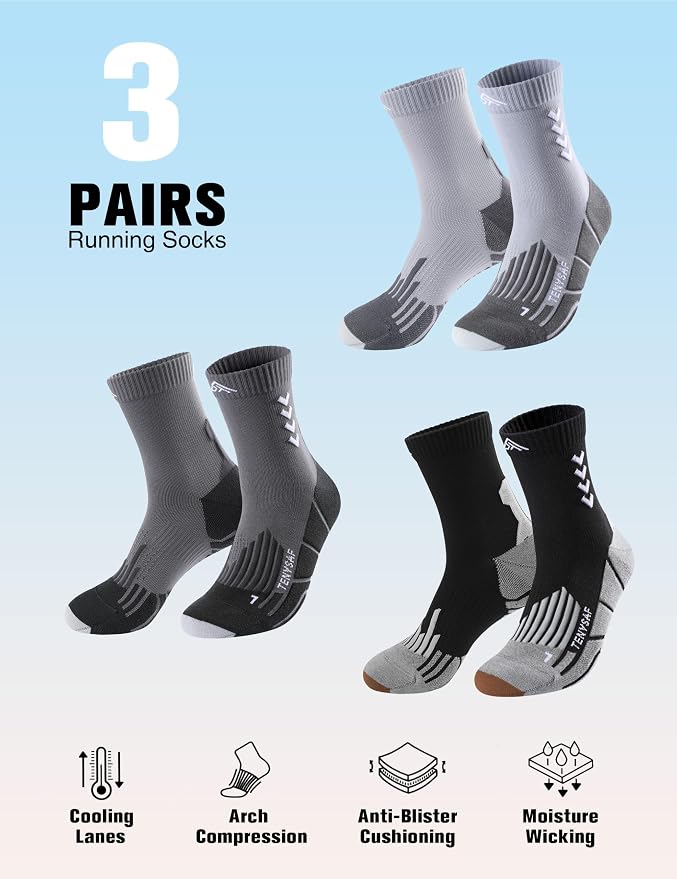 Compression Crew Running Socks: Athletic Socks - Image 4
