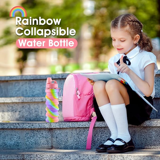 Collapsible Water Bottle for Adults, Reusable Silicone Foldable Water Bottles - Image 6