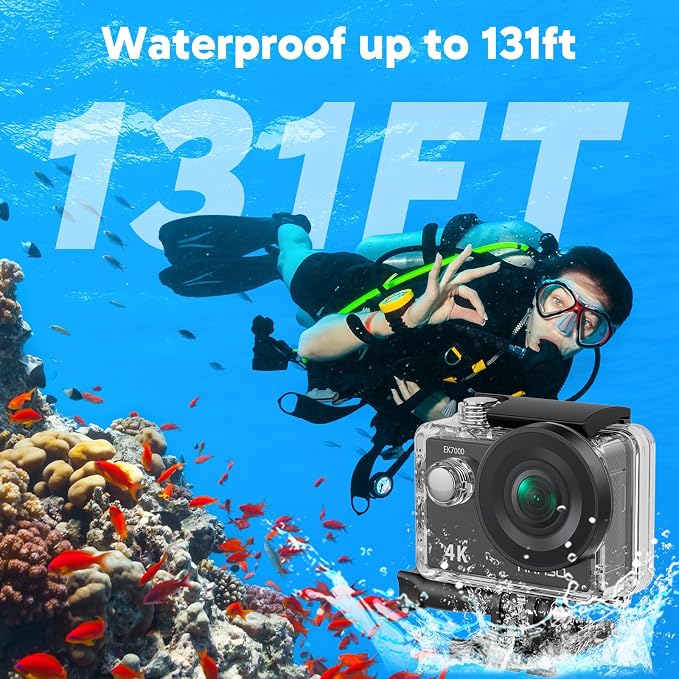 AKASO EK7000 4K30fps Action Camera - 131ft Waterproof Camera - Image 4
