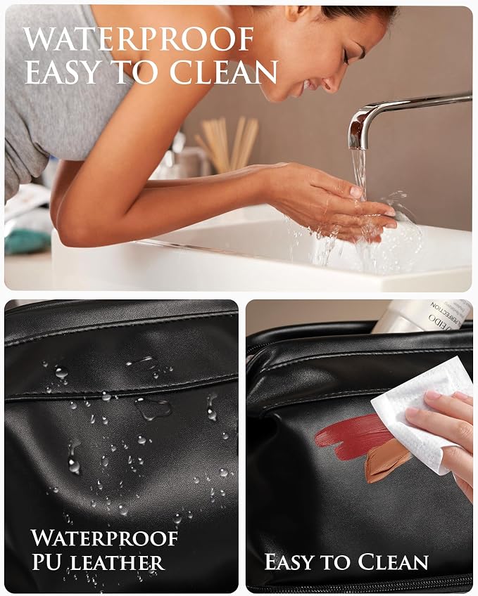 Gifts for Girls, Initial Large Makeup Bag, Personalized Double Layer Cosmetic - Image 7
