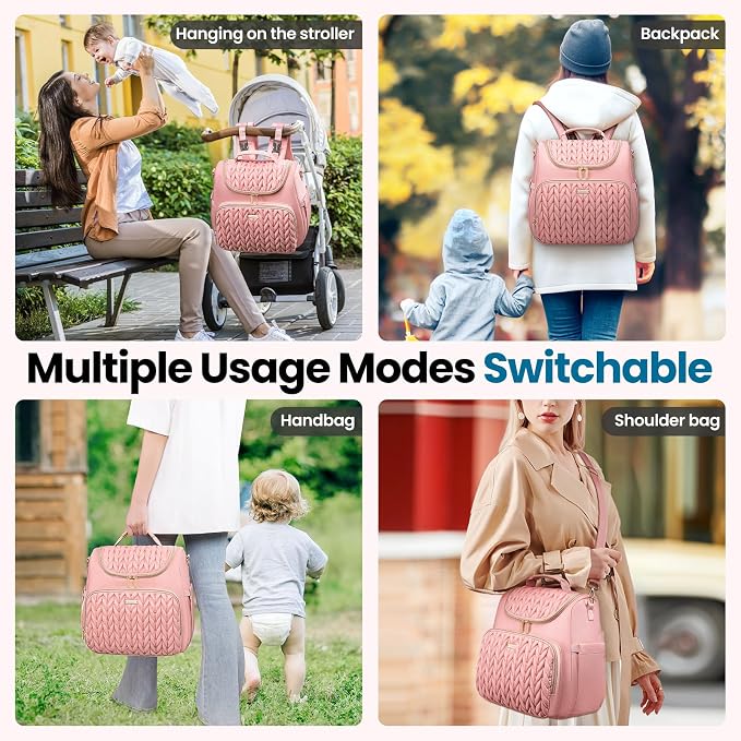 4 in 1 Convertible Diaper Bag Backpack, Waterproof Baby Diaper Bag - Image 3
