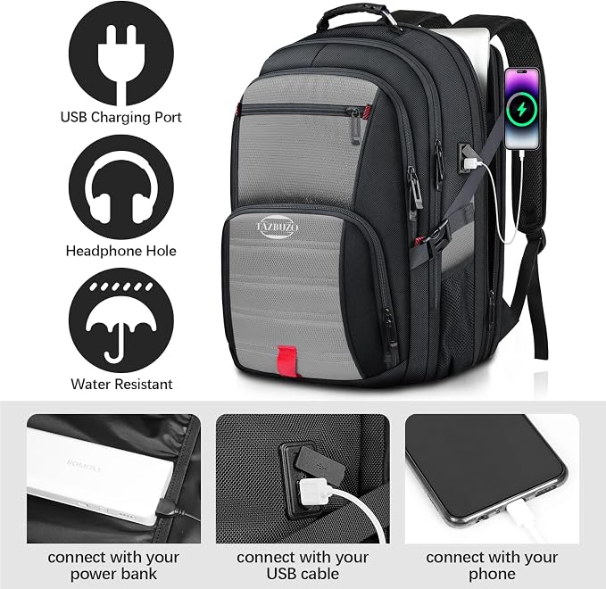 18.4 Inch Extra Large Travel Backpack, TSA Laptop Backpack - Image 2