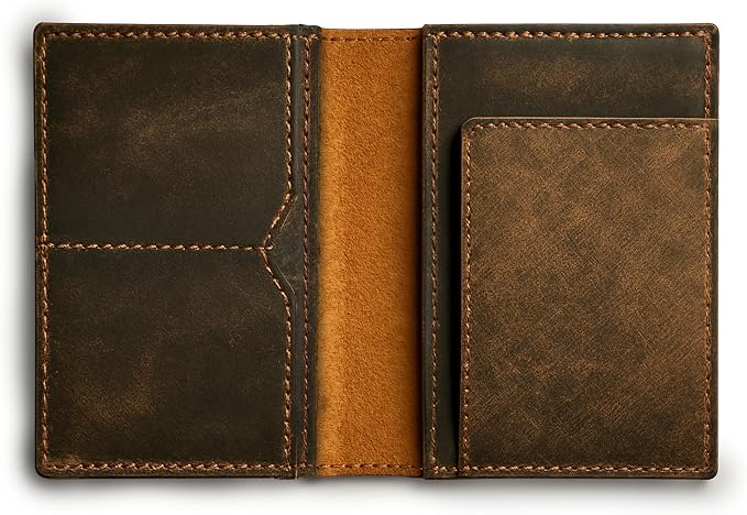 LEATHER VILLAGE Leather Passport Holder Cover – Travel Wallet - Image 4