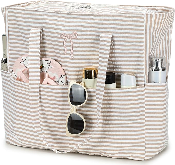 Beach Pool Bags Tote for Women Ladies Large Gym Tote Carry On Bag - Image 8