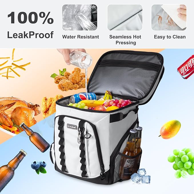 Beach Cooler Backpack for Men 36cans Insulated Backpack Cooler Lunch Bag for - Image 6